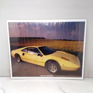 Vintage Ferrari 308-GTS Poster, 1986, 20x16, in Original Shrinkwrap on Cardboard